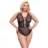 Cottelli Curves - body transparent grande taille - dentelle noire - 90D/XL