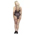 Cottelli Curves - body transparent grande taille - dentelle noire - 90D/XL