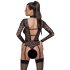 Cottelli - Bodystocking transparent à bretelles (noir) - L