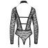 Cottelli - Bodystocking transparent à bretelles (noir) - L