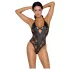 Cottelli Party - body lingerie à motif floral - noir - XL