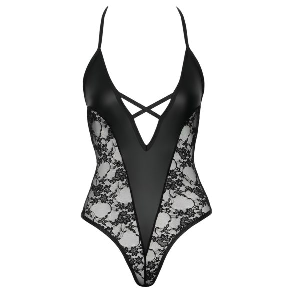 Cottelli Party - body lingerie à motif floral - noir - XL