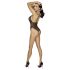 Cottelli - Body en dentelle ouverte brodée (noir-violet) - L