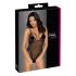 Cottelli - Body en dentelle ouverte brodée (noir-violet) - L