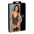 Cottelli Bondage - body ouvert avec menottes - noir
