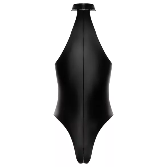 Noir - body brillant à col halter (noir) - L