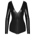 Noir - body à manches longues brillant - noir - L