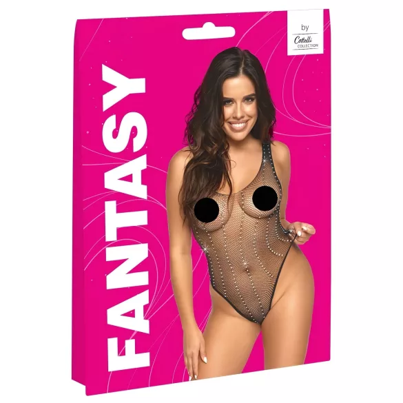 Cottelli - body résille noir avec strass (S-L)