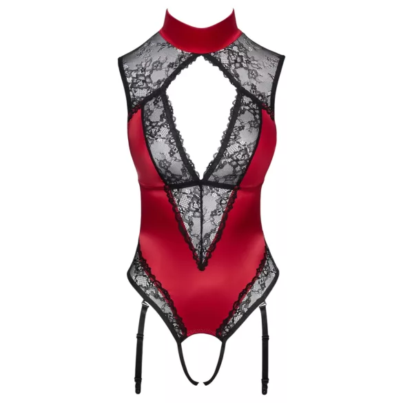 Cottelli - body en dentelle à tour de cou - rouge - L