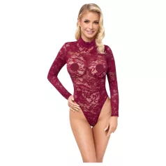 Cottelli - Body en dentelle transparente rouge