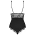 Obsessive Luvae - body femme - transparent poitrine - noir