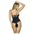 Obsessive Luvae - body femme - transparent poitrine - noir - L/XL
