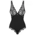 Obsessive Luvae - body femme - transparent poitrine - noir - L/XL
