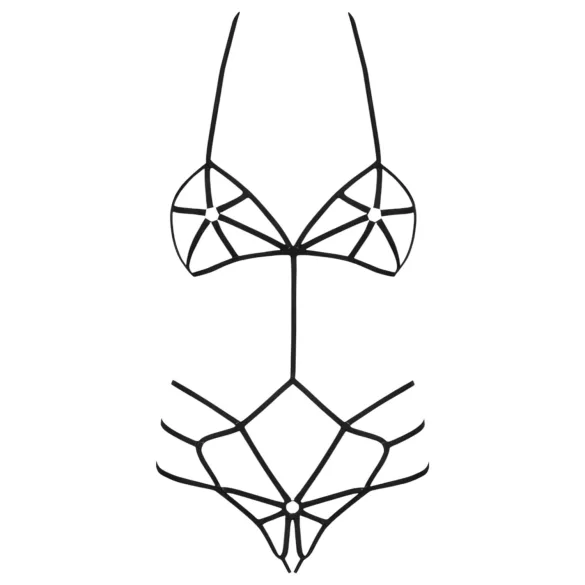 Obsessive - body harnais décoratif femme - dentelle noire - S/M