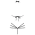 Obsessive - body harnais décoratif femme - dentelle noire - S/M