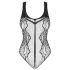 Obsessive - body ouvert transparent - noir - S-L