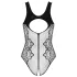 Obsessive - body ouvert transparent - noir - S-L