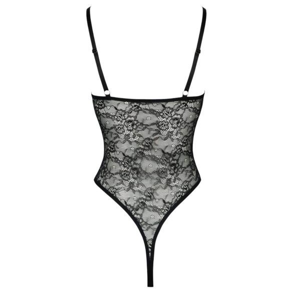 Cottelli - body en dentelle noire transparent et ouvert - L