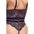 Cottelli - Body érotique, ouvert et à bretelles (noir)