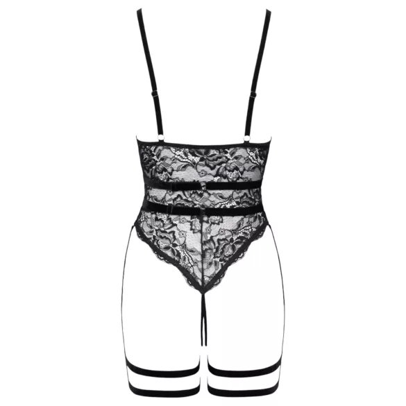 Cottelli - body sexy ouvert à bretelles - noir