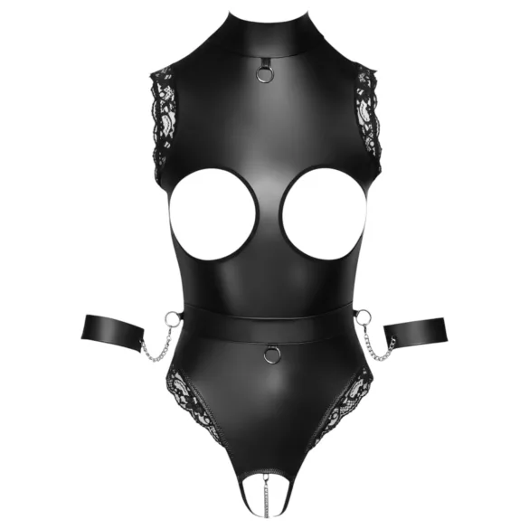Cottelli Bondage - body ouvert seins nus - noir