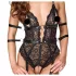 Cottelli Bondage - body ouvert en dentelle - noir