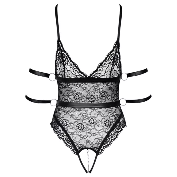 Cottelli Bondage - body ouvert en dentelle - noir