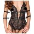Cottelli Bondage - Body en dentelle ouvert (noir) - L