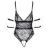 Cottelli Bondage - Body en dentelle ouvert (noir) - L