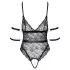 Cottelli Bondage - body ouvert en dentelle - noir - L