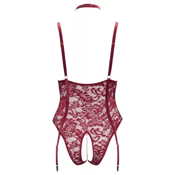 Cottelli Curves - body en dentelle à chaînes - rouge