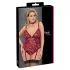 Cottelli Curves - body en dentelle à chaînes - rouge - 3XL