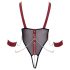 Cottelli Bondage - Body ouvert à lanières avec chaîne (noir)