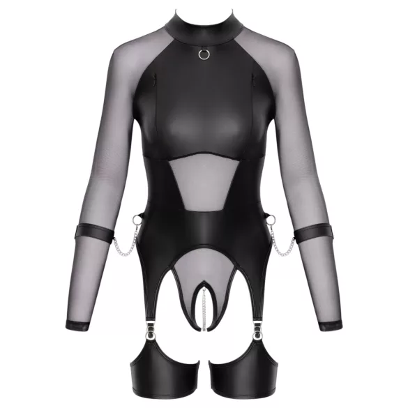Cottelli Bondage - haut transparent avec menottes - noir - M