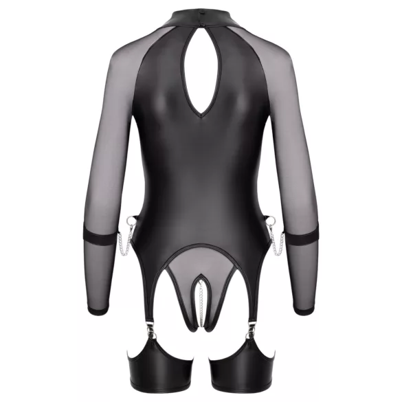 Cottelli Bondage - haut transparent avec menottes - noir - L