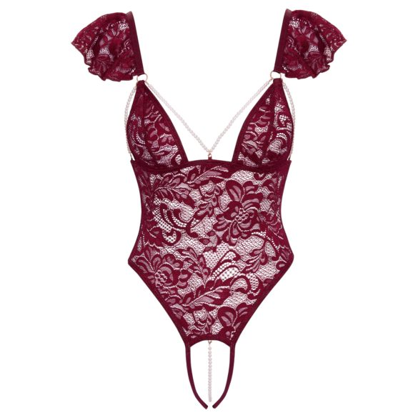 Cottelli - body en dentelle avec perles - rouge - L