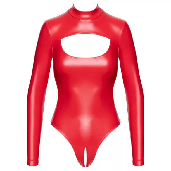 Noir - body effet brillant - rouge