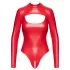 Noir - body effet brillant - rouge
