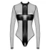 Noir - Body transparent croisé (noir) - M