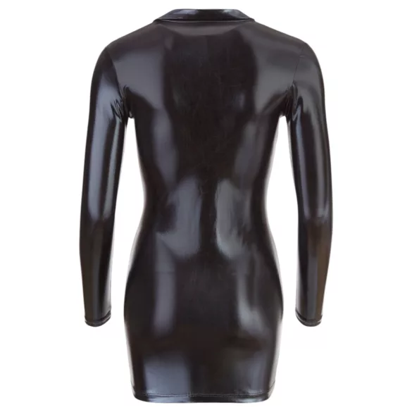 Cottelli - Robe courte manches longues - effet brillant - noir - L