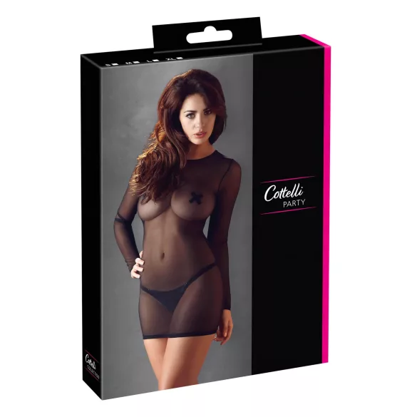Cottelli - robe transparente - noir