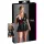 Cottelli - Robe grande taille brillante - corset rouge - noir - XXL