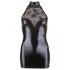 Cottelli - robe courte brillante à dentelle col tour de cou - noir