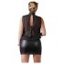 Cottelli - robe grande taille transparente - chiffon brillant noir - 4XL