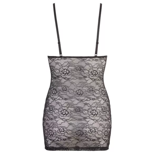 Cottelli - robe courte rayée brillante - dentelle noire