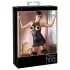 Abierta Fina - robe courte sexy - effet brillant - noir - M