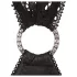 Abierta Fina - robe courte sexy - effet brillant - noir - M