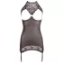 Abierta Fina - robe courte sexy - effet brillant - noir - M