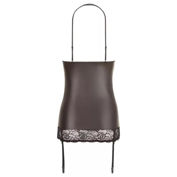 Abierta Fina - robe courte sexy - effet brillant - noir - M
