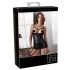 Abierta Fina - Robe satinée avec soutien-gorge (noir) - 85B/L